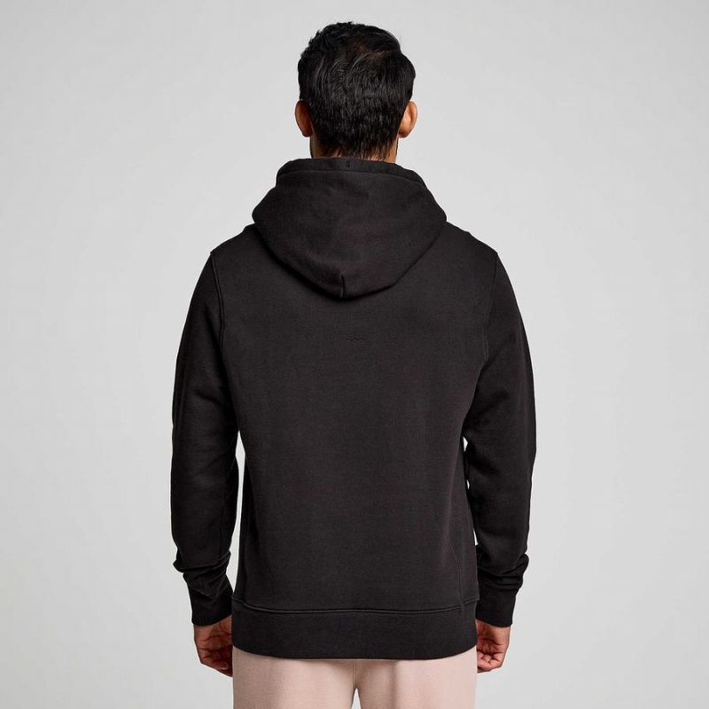 Men's Saucony Recovery Hoody Hoodie Black | UAE S30754-F35