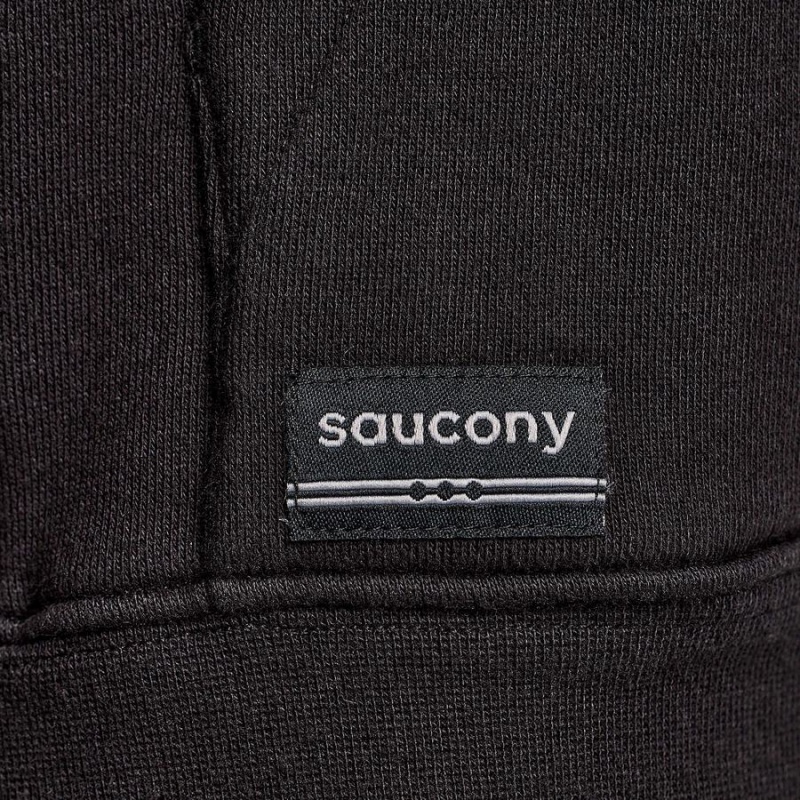 Men's Saucony Recovery Hoody Hoodie Black | UAE S30754-F35