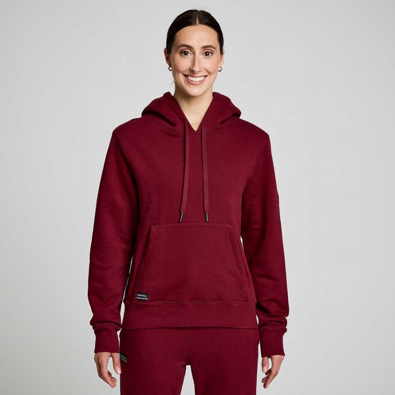 Men's Saucony Recovery Hoody Hoodie Red | UAE S97851-G40