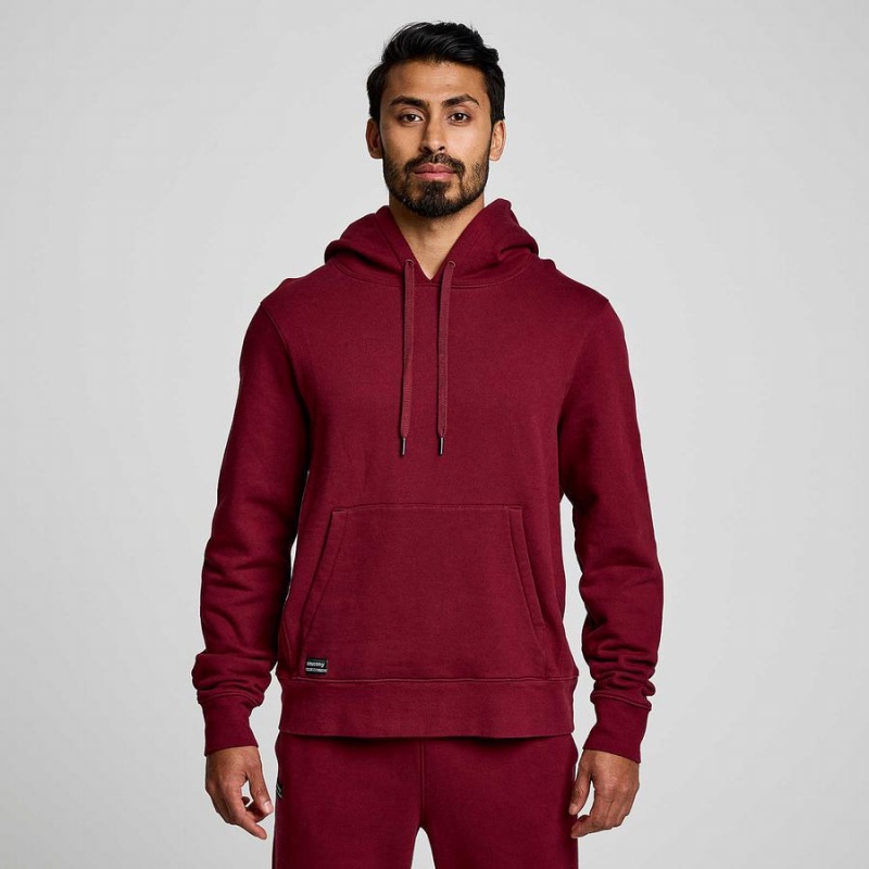 Men's Saucony Recovery Hoody Hoodie Red | UAE S97851-G40