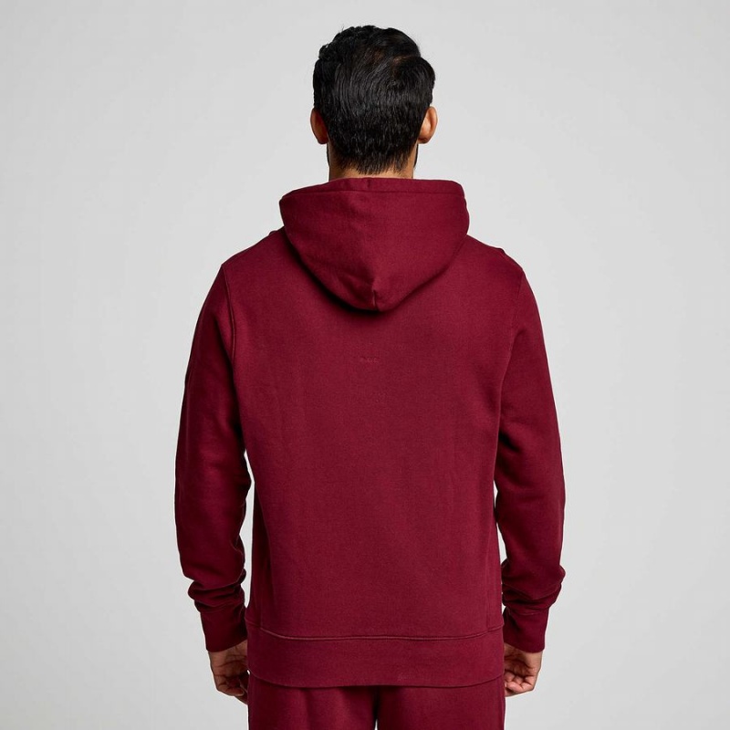 Men's Saucony Recovery Hoody Hoodie Red | UAE S97851-G40