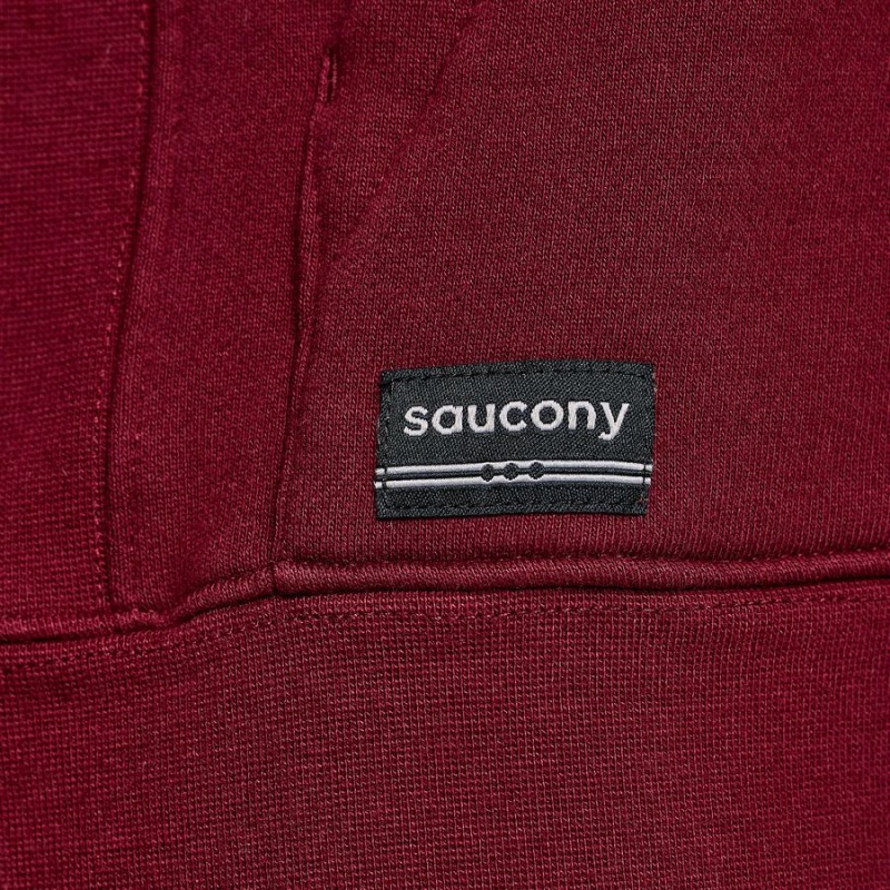 Men's Saucony Recovery Hoody Hoodie Red | UAE S97851-G40