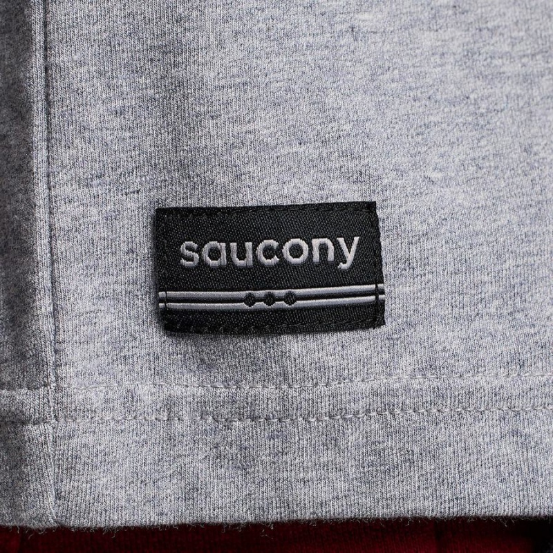 Men's Saucony Recovery Short Sleeve T Shirts Light Grey | UAE S76530-N14