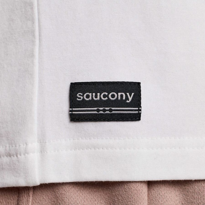 Men's Saucony Recovery Short Sleeve T Shirts White | UAE S28170-A79