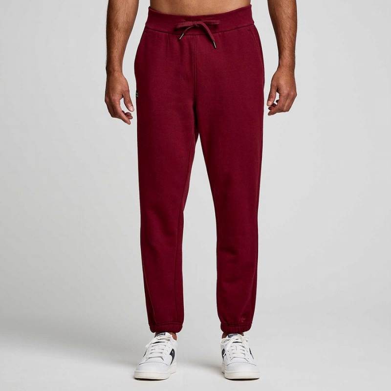 Men's Saucony Recovery Sweatpants Red | UAE S10842-B80