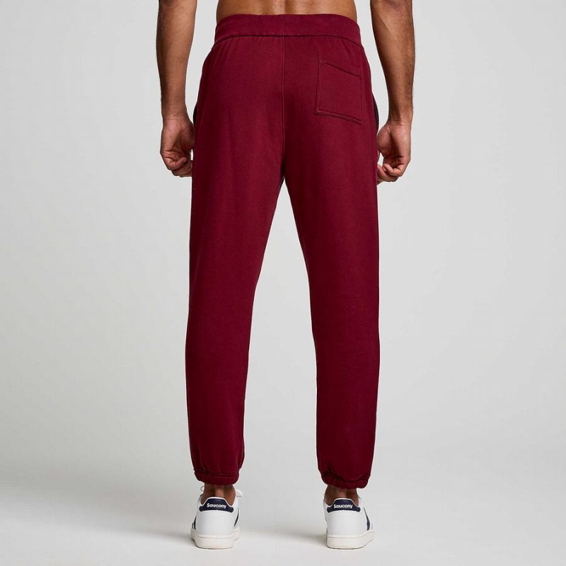 Men's Saucony Recovery Sweatpants Red | UAE S10842-B80