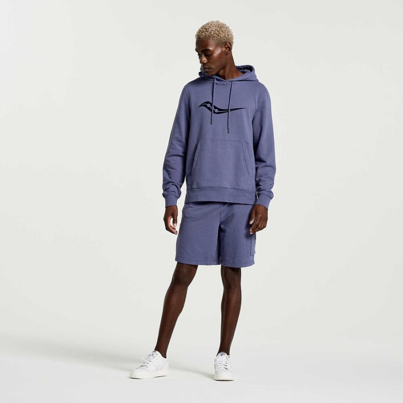 Men's Saucony Rested Hoodie Blue | UAE S92307-Q70