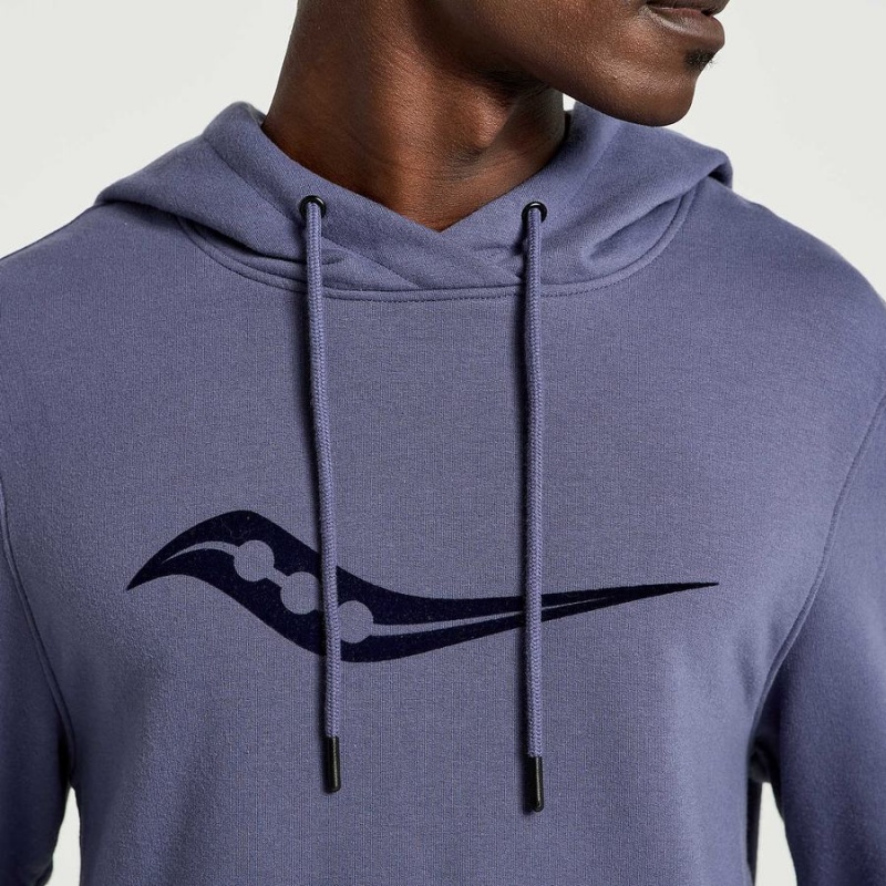 Men's Saucony Rested Hoodie Blue | UAE S92307-Q70