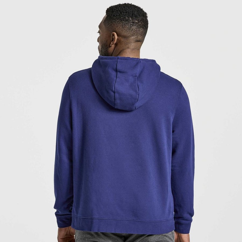 Men's Saucony Rested Hoodie Navy | UAE S51083-E13