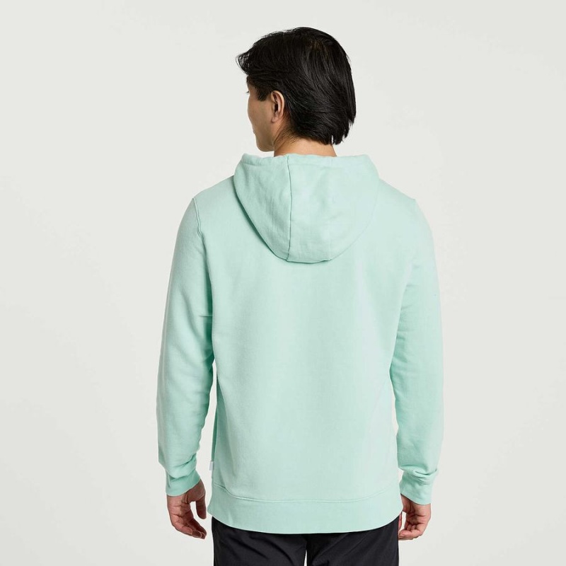 Men's Saucony Rested Hoodie Turquoise | UAE S04617-W68