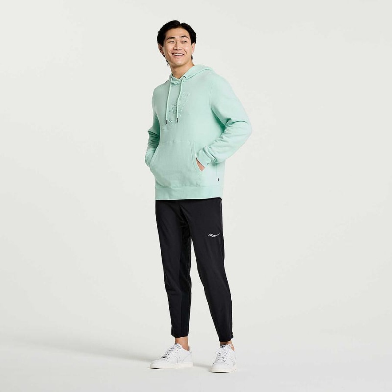 Men's Saucony Rested Hoodie Turquoise | UAE S04617-W68