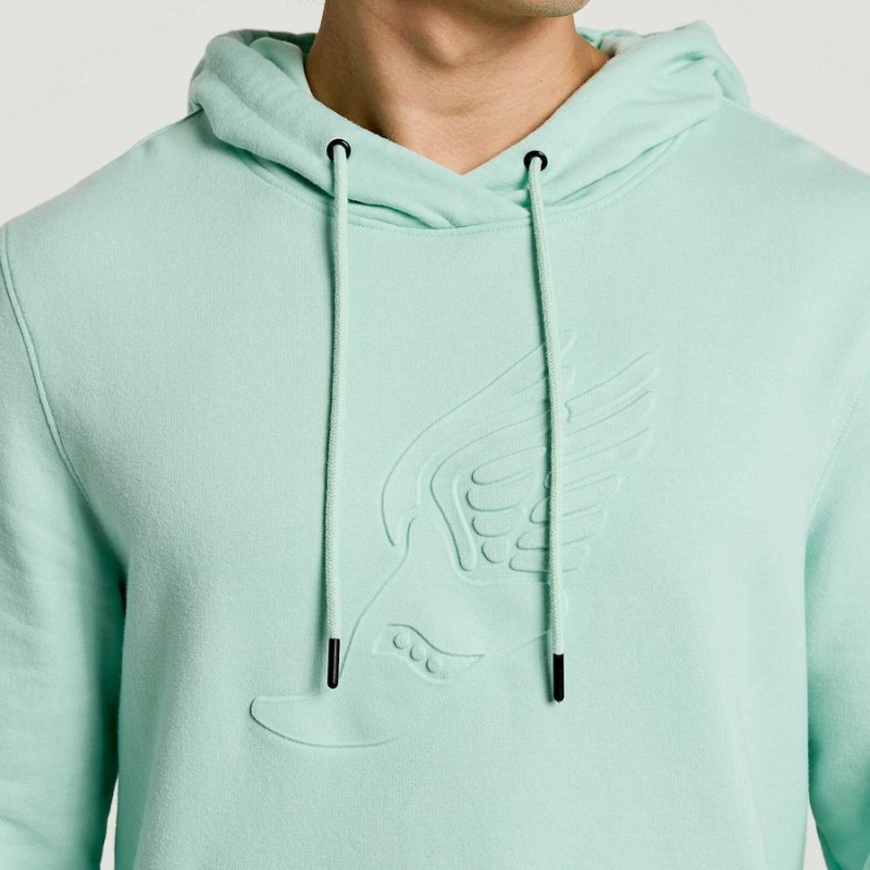 Men's Saucony Rested Hoodie Turquoise | UAE S04617-W68