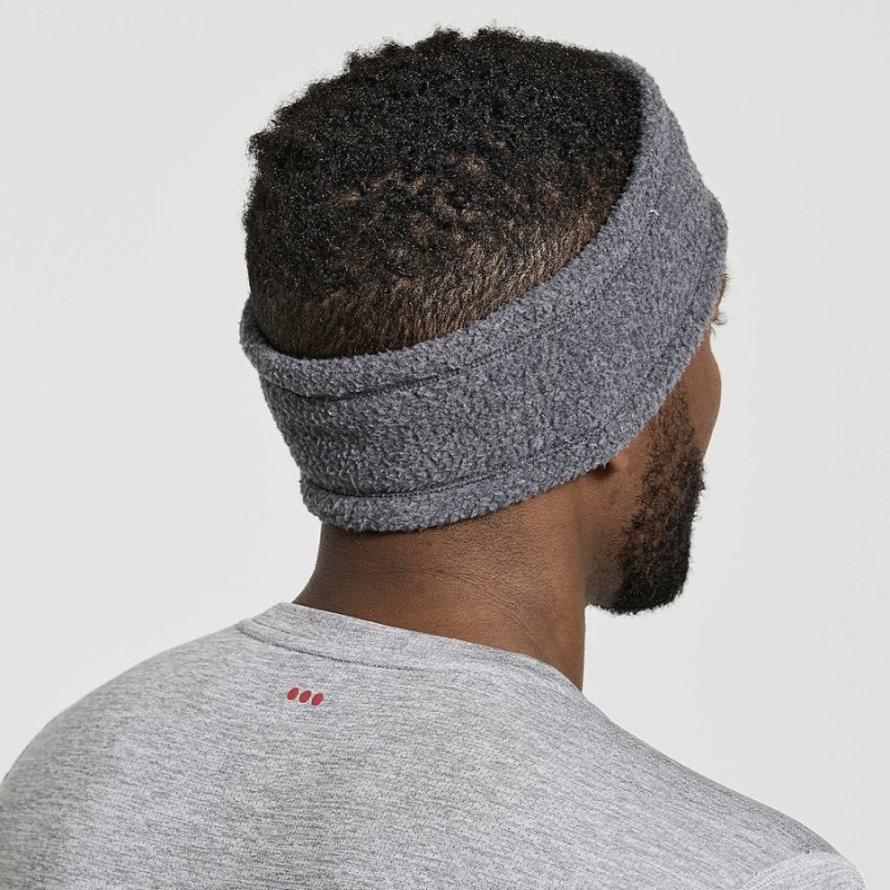 Men's Saucony Rested Sherpa Headband Black | UAE S60127-J81