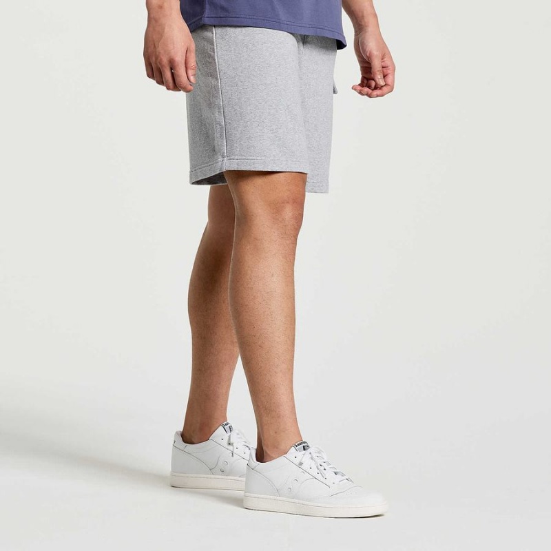 Men's Saucony Rested Sweat Shorts Light Grey | UAE S85294-B54