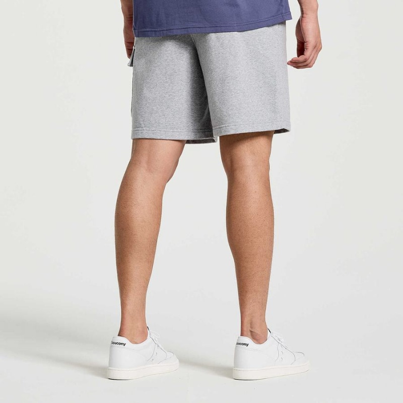 Men's Saucony Rested Sweat Shorts Light Grey | UAE S85294-B54