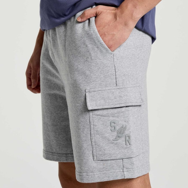 Men's Saucony Rested Sweat Shorts Light Grey | UAE S85294-B54