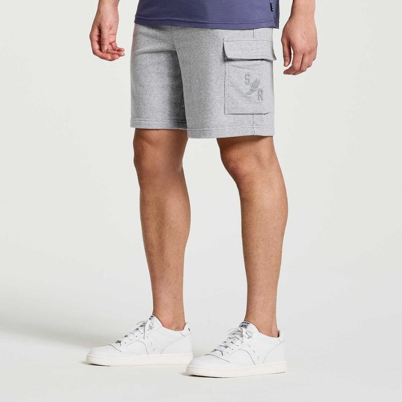 Men\'s Saucony Rested Sweat Shorts Light Grey | UAE S85294-B54