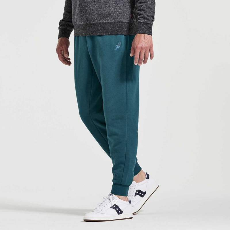 Men\'s Saucony Rested Sweatpants Blue | UAE S62093-P78