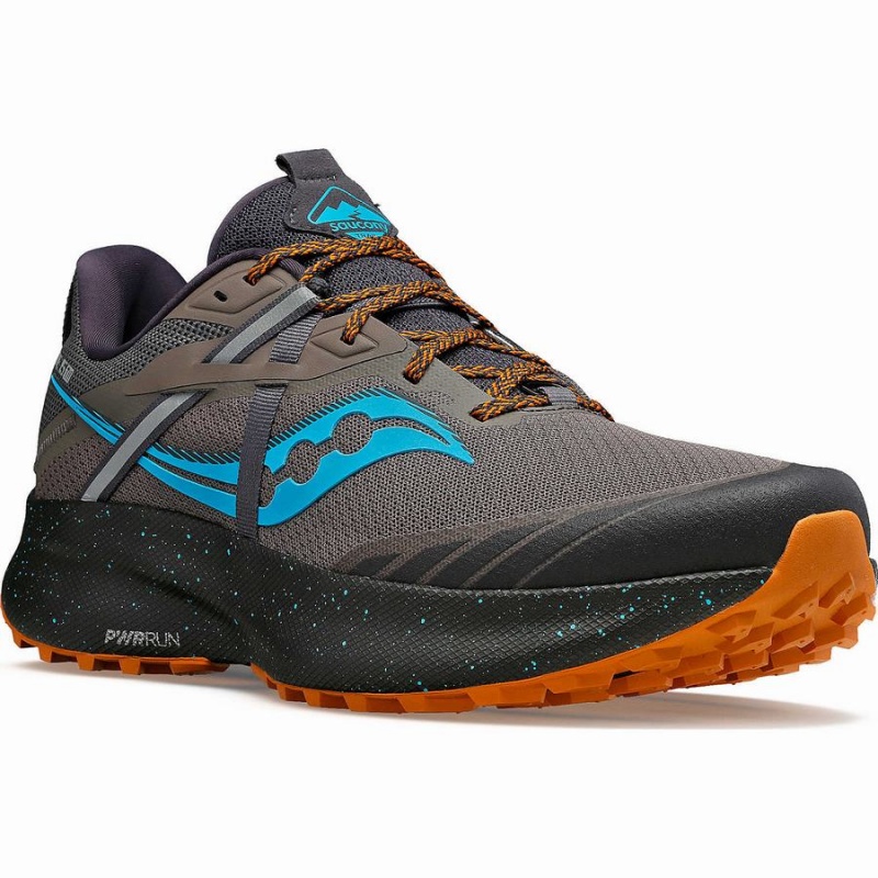 Men's Saucony Ride 15 TR Trail Running Shoes Grey / Blue | UAE S61478-P92