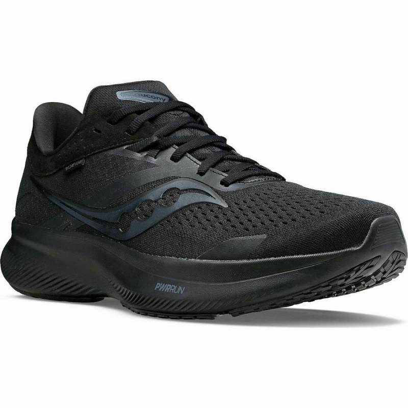 Men's Saucony Ride 16 Running Shoes Black | UAE S72045-C60