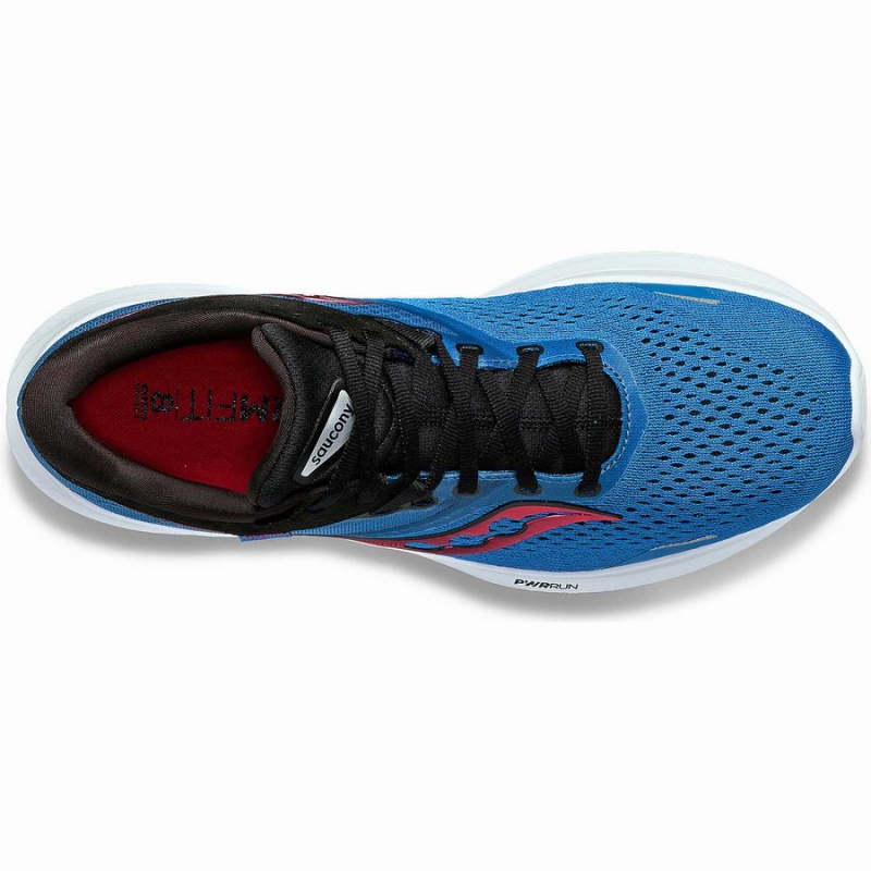 Men's Saucony Ride 16 Running Shoes Blue / Black | UAE S18350-B68