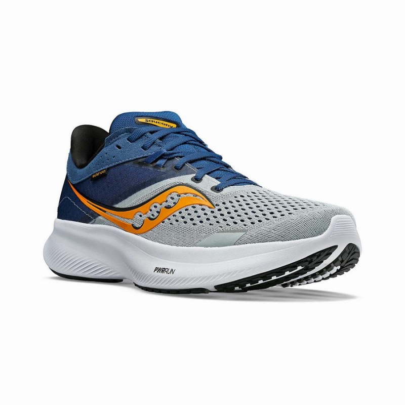 Men's Saucony Ride 16 Running Shoes Grey / Navy | UAE S24607-M16