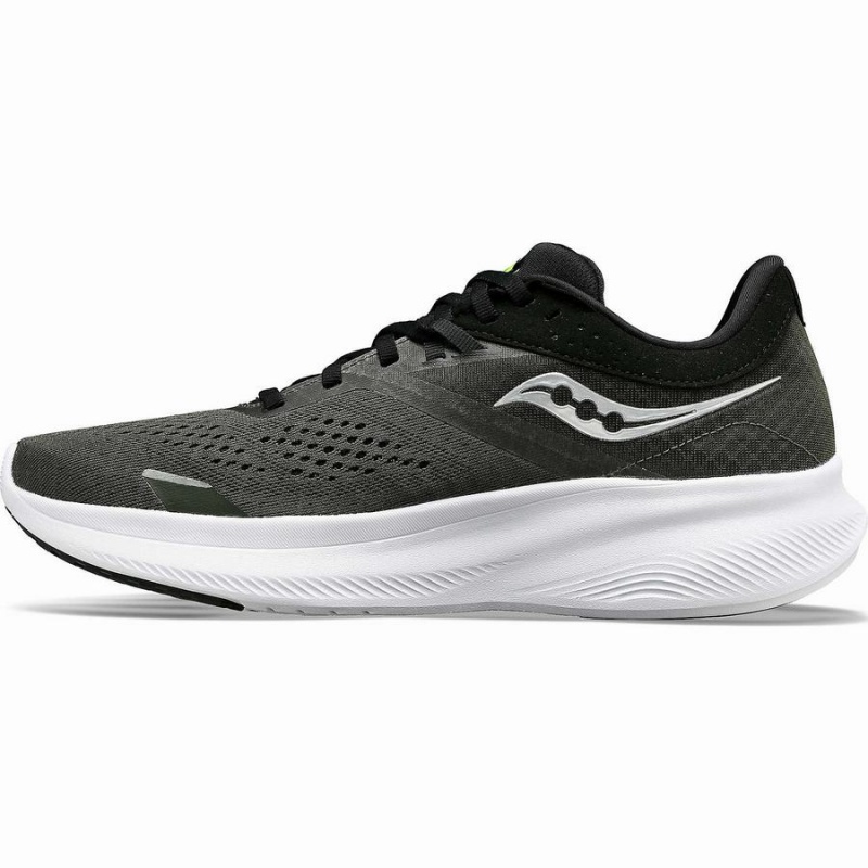 Men's Saucony Ride 16 Running Shoes Umbra / Slime | UAE S74560-S21