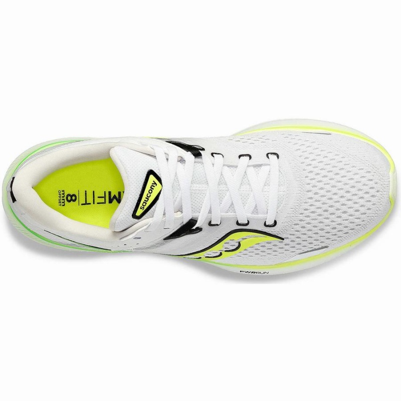 Men's Saucony Ride 16 Running Shoes White / Green | UAE S98476-X17