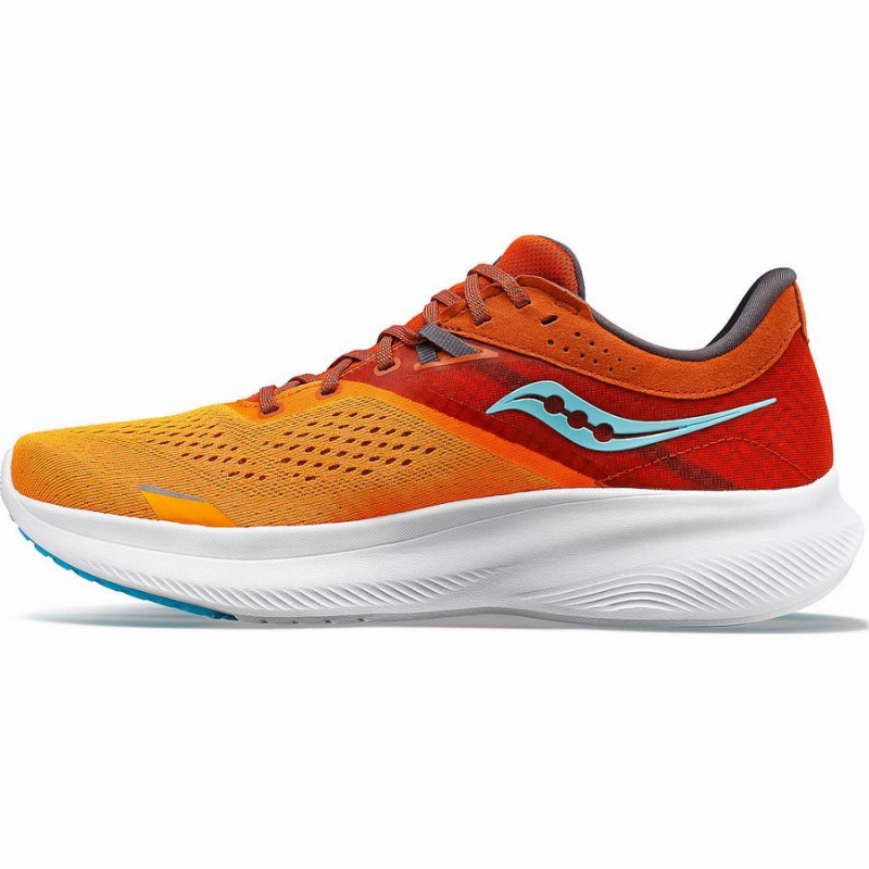 Men's Saucony Ride 16 Wide Running Shoes Yellow / Orange | UAE S03247-L91