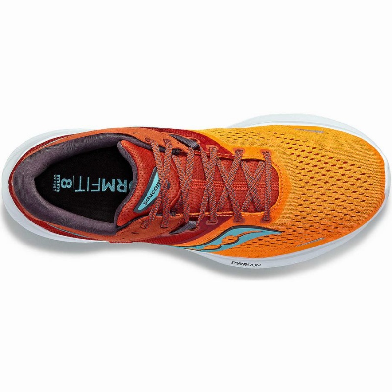 Men's Saucony Ride 16 Wide Running Shoes Yellow / Orange | UAE S03247-L91