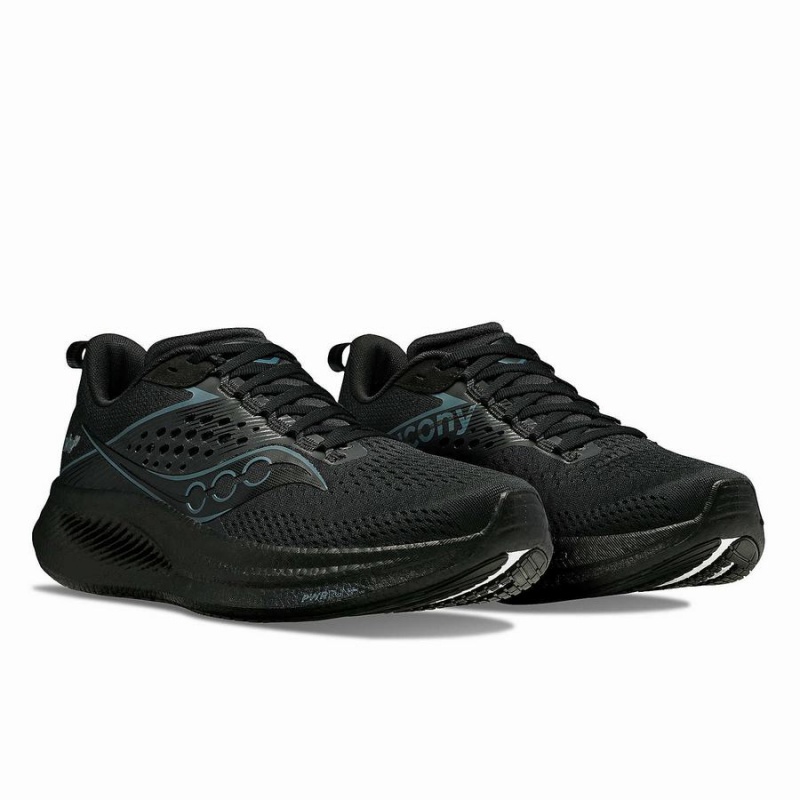 Men's Saucony Ride 17 Running Shoes Black | UAE S51472-V01