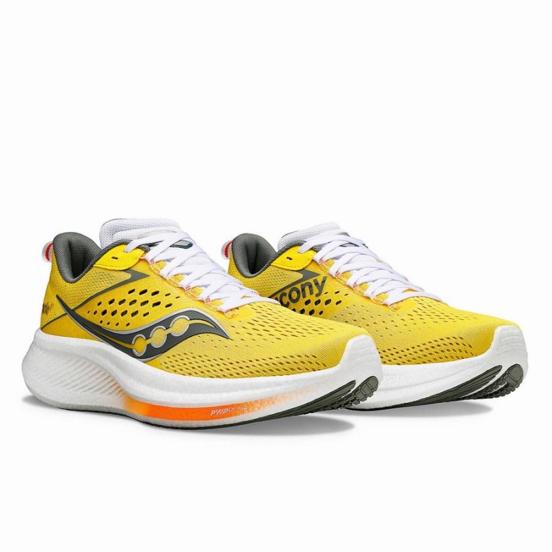 Men's Saucony Ride 17 Running Shoes Yellow | UAE S96738-S20