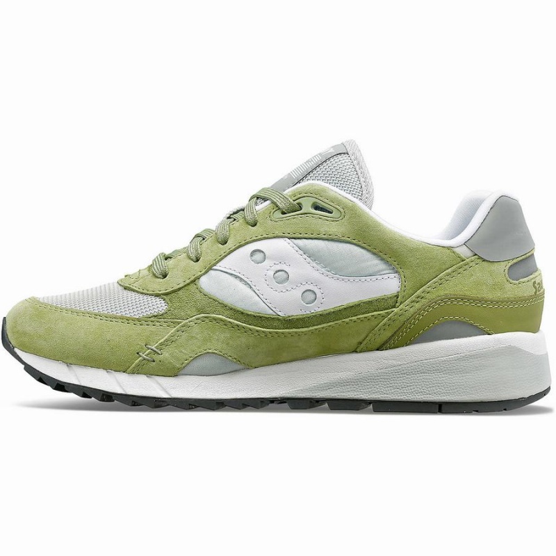 Men's Saucony Shadow 6000 Premium Sneakers Olive / White | UAE S53840-S34