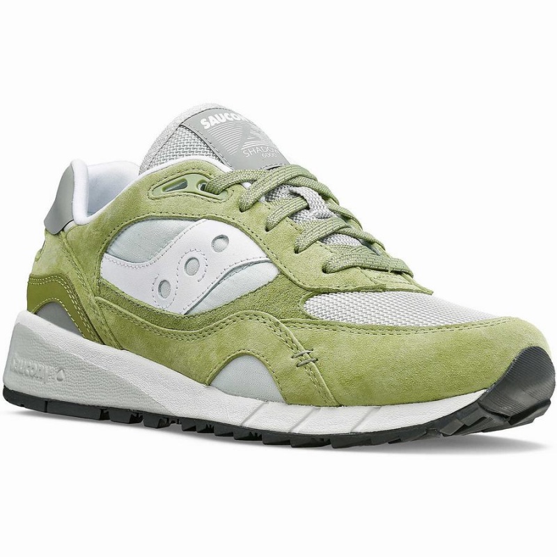 Men's Saucony Shadow 6000 Premium Sneakers Olive / White | UAE S53840-S34