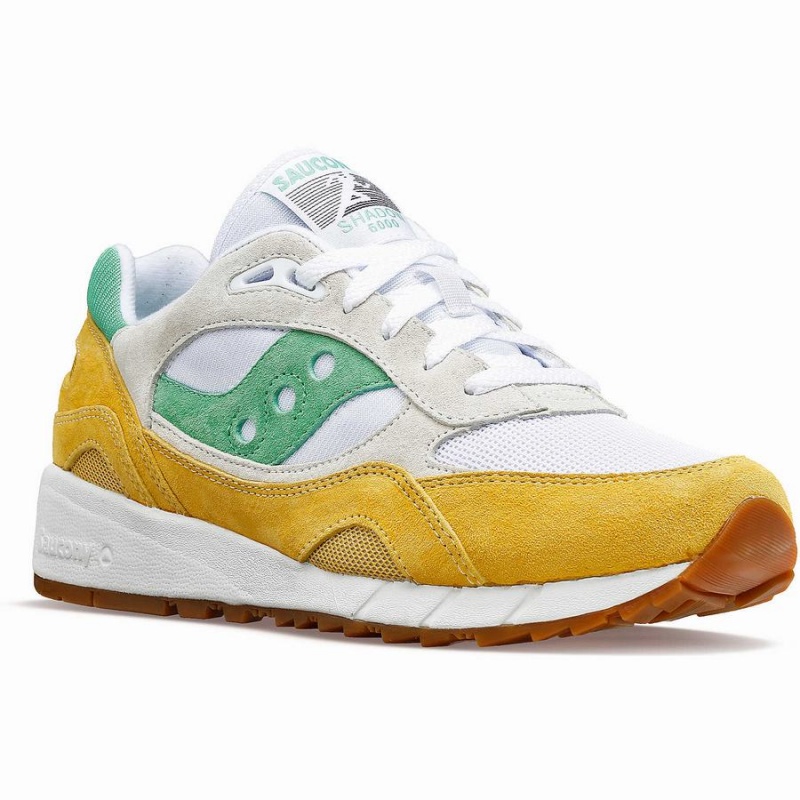 Men's Saucony Shadow 6000 Sneakers White / Yellow / Green | UAE S59764-N17