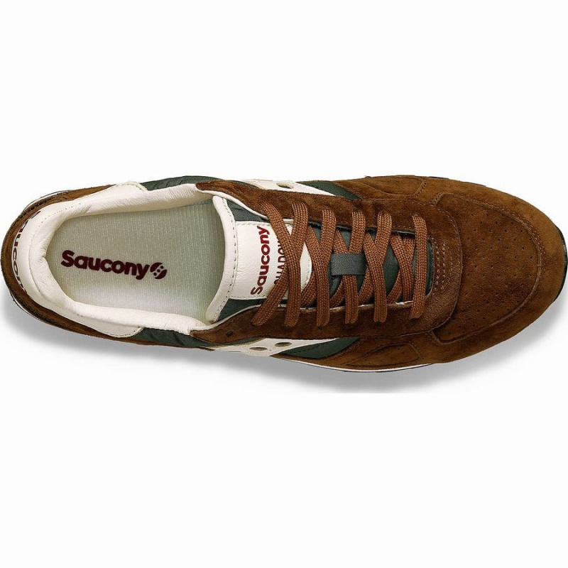 Men's Saucony Shadow Original Premium Sneakers Brown / Green | UAE S61284-S96