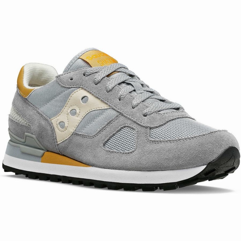 Men's Saucony Shadow Original Sneakers Grey / Brown | UAE S69835-K31