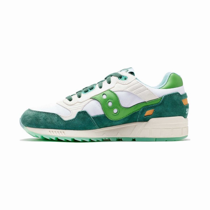 Men's Saucony Shamrock Shadow 5000 Sneakers White / Green | UAE S46012-D82