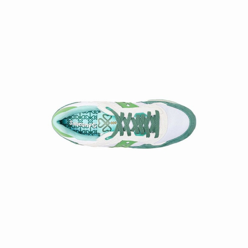 Men's Saucony Shamrock Shadow 5000 Sneakers White / Green | UAE S46012-D82