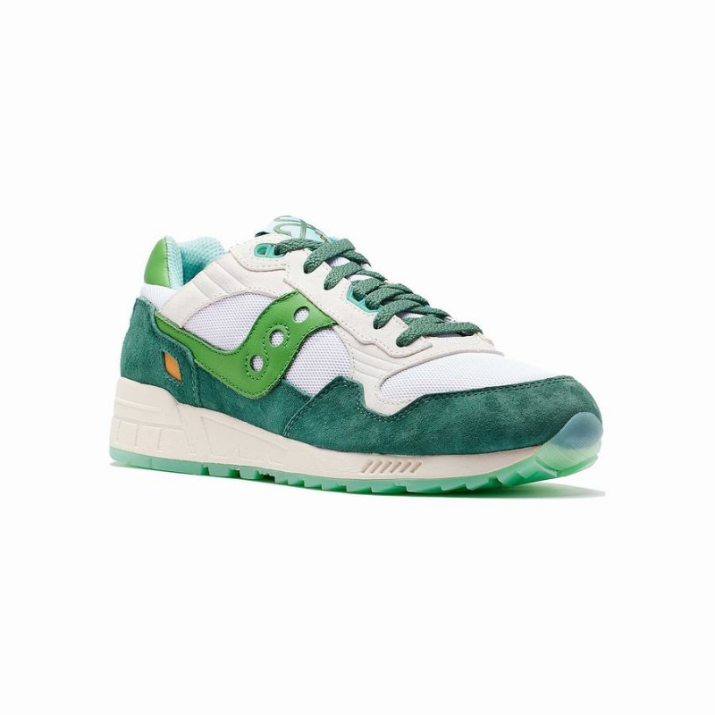 Men's Saucony Shamrock Shadow 5000 Sneakers White / Green | UAE S46012-D82