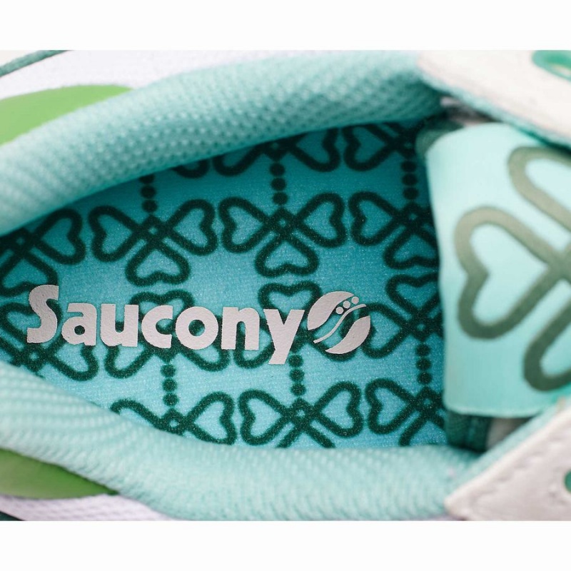 Men's Saucony Shamrock Shadow 5000 Sneakers White / Green | UAE S46012-D82