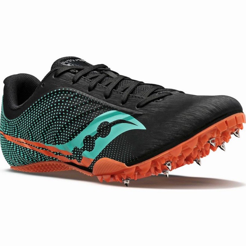 Men's Saucony Spitfire 5 Track Spikes Black / Mint | UAE S62918-X47