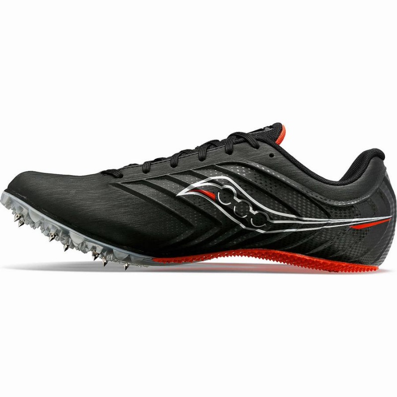 Men's Saucony Spitfire 5 Track Spikes Black / Red | UAE S86274-C82