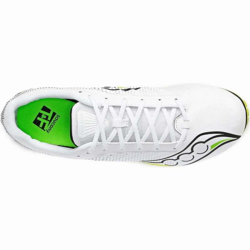 Men's Saucony Spitfire 5 Track Spikes White / Green | UAE S98742-P72