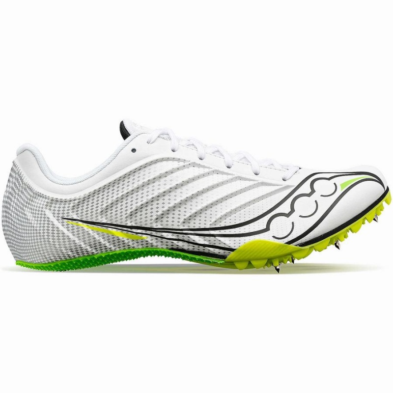 Men\'s Saucony Spitfire 5 Track Spikes White / Green | UAE S98742-P72