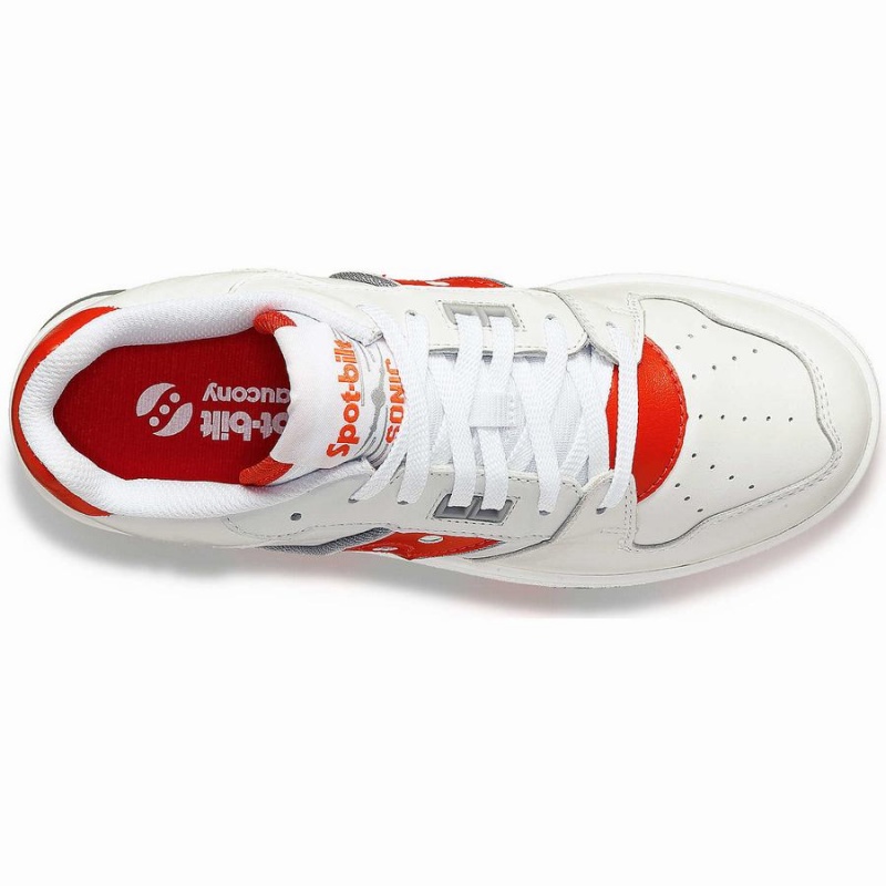 Men's Saucony Spot-Bilt™ Sonic Low Sneakers White / Red | UAE S04372-P59