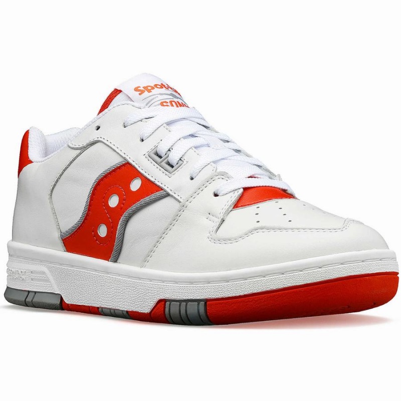 Men's Saucony Spot-Bilt™ Sonic Low Sneakers White / Red | UAE S04372-P59