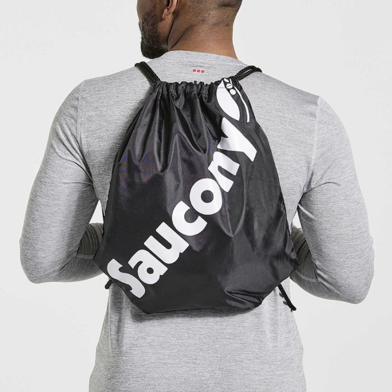 Men\'s Saucony String Bags Black | UAE S10945-U75