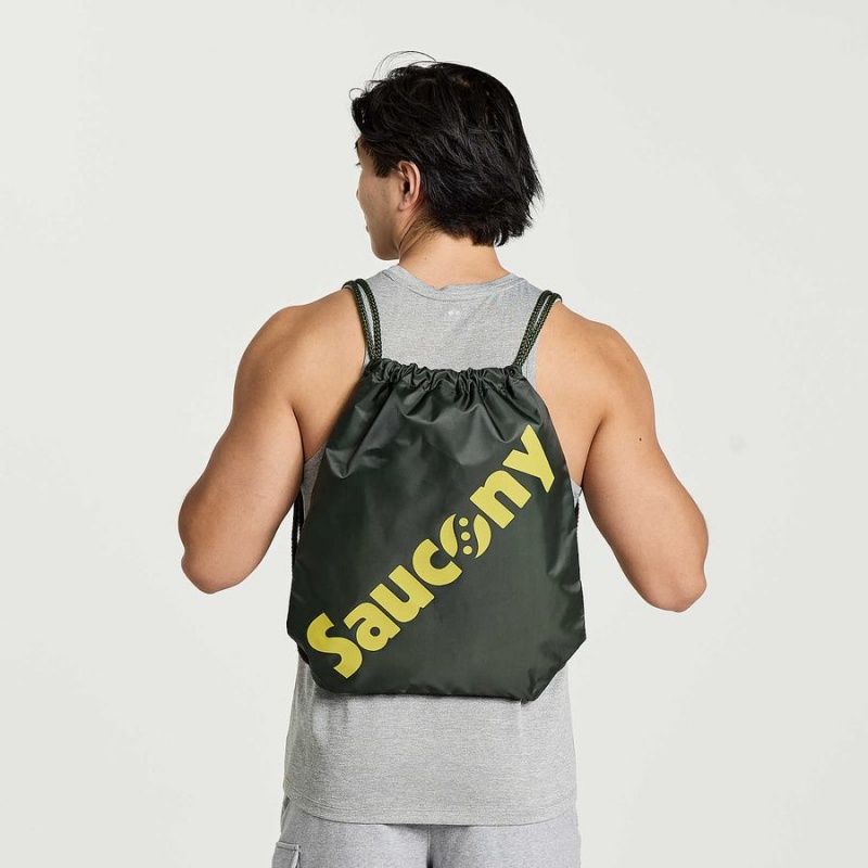 Men\'s Saucony String Bags Dark Green | UAE S17682-T24