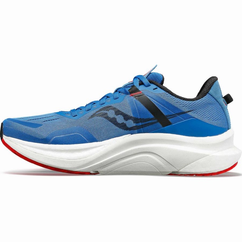 Men's Saucony Tempus Running Shoes Blue / Red | UAE S48032-V48